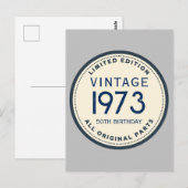 シンプルなオーダーメイドの誕生日 ポストカード (正面/裏面)