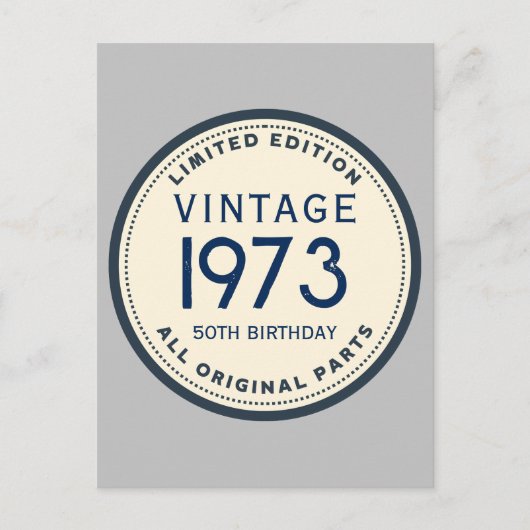 シンプルなオーダーメイドの誕生日 ポストカード (正面)