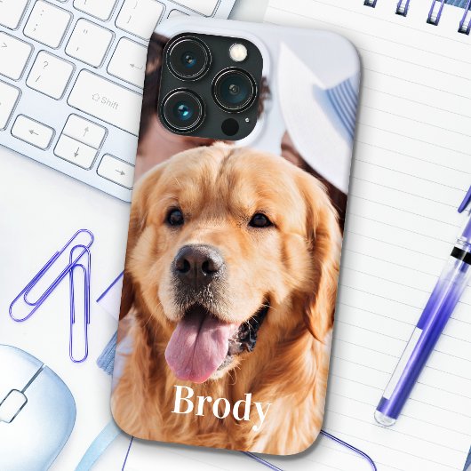 シンプルなオーダーメイド 写真 名前 iPhoneケース