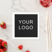 シンプルなカスタマイズ可能な企業のビジネスロゴデザイン スタンダードカクテルナプキン (インサイチュ)