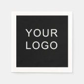 シンプルなカスタマイズ可能な企業のビジネスロゴデザイン スタンダードカクテルナプキン (正面)