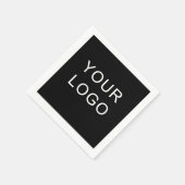 シンプルなカスタマイズ可能な企業のビジネスロゴデザイン スタンダードカクテルナプキン (角)