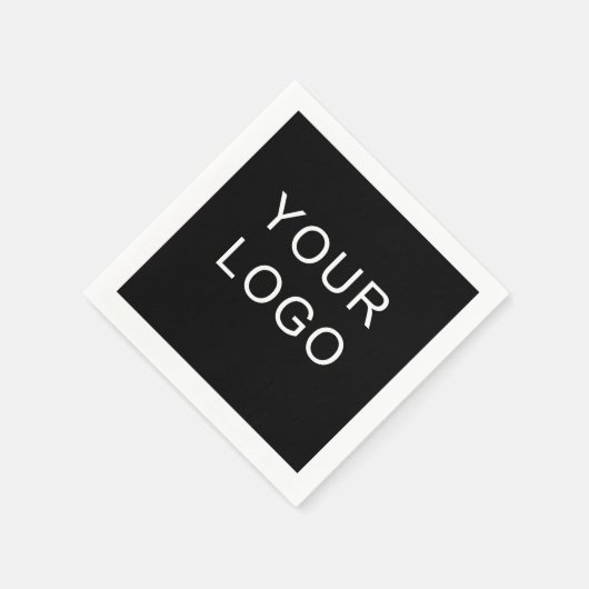 シンプルなカスタマイズ可能な企業のビジネスロゴデザイン スタンダードカクテルナプキン (角)