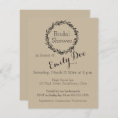 シンプルなカスタムテンプレートの結婚前お茶会招待状 招待状 (正面/裏面)