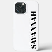 シンプルなカスタムネーム クラシック ホワイト Case-Mate iPhoneケース (裏面)