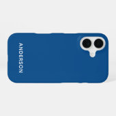 シンプルなカスタムパーソナライズコズミックオレンジ iPhone 16ケース (裏面横)