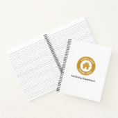 シンプルなカスタムビジネスロゴとテキスト 白 ノートブック (内部)