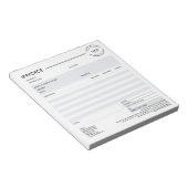 シンプルなカスタムビジネス請求書 販売領収書 ノートパッド (アングル)