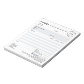 シンプルなカスタムビジネス請求書 販売領収書 ノートパッド (回転)