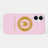 シンプルなカスタムビジネス ロゴ ウェブサイト iPhoneケース iPhone 16ケース (裏面横)