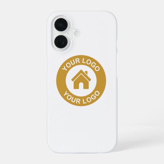 シンプルなカスタムビジネス ロゴ iPhone 16ケース (裏面)