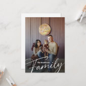 シンプルなカスタムファミリーフォト カード (正面/裏面インサイチュ)