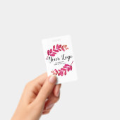 シンプルなカスタムブルー パープル ブラック リーフ ロゴを追加 バッジ (手持ち)