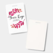 シンプルなカスタムブルー パープル ブラック リーフ ロゴを追加 バッジ (正面＆裏面)