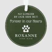 シンプルなカスタムペットメモリアルクリスマスオーナメント オーナメント (裏面)