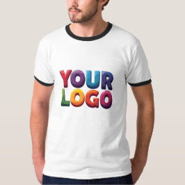 シンプルなカスタムロゴとテキストのビジネス Tシャツ