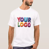 シンプルなカスタムロゴとテキストのビジネス Tシャツ (正面)