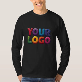シンプルなカスタムロゴとテキストのビジネス Tシャツ
