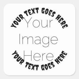 シンプルなカスタム写真のパーソナライズされたハロウィン スクエアシール