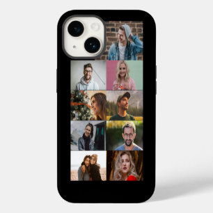シンプルなカスタム9枚フォトコラージュ モダン オリジナル iPhone 14ケース