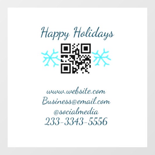 シンプルなカスタムQRコードにあなたの名前テキスト クラシック ウィンドウサイン (シート)