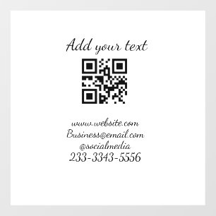 シンプルなカスタムQRコード あなたの名前テキストを追加 クラシック ウィンドウサイン