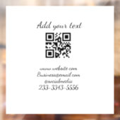 シンプルなカスタムQRコード あなたの名前テキストを追加 クラシック ウィンドウサイン (シート2)