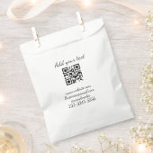 シンプルなカスタムQRコード あなたの名前テキストを追加 クラシック フェイバーバッグ (クリップ留めされた状態)