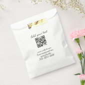 シンプルなカスタムQRコード あなたの名前テキストを追加 クラシック フェイバーバッグ (封をした状態)