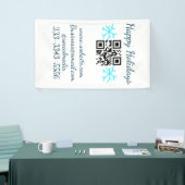 シンプルなカスタムQRコード あなたの名前テキストを追加 クラシック 横断幕 (トレードショー)