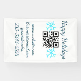 シンプルなカスタムQRコード あなたの名前テキストを追加 クラシック 横断幕