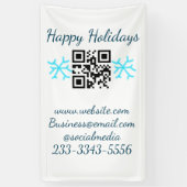 シンプルなカスタムQRコード あなたの名前テキストを追加 クラシック 横断幕 (縦)