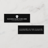 シンプルなカップケーキ(カスタマイズ可能な色) スキニー名刺 (正面/裏面)