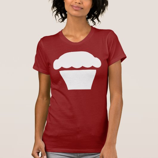 シンプルなカップケーキ/マフィン Tシャツ (正面)