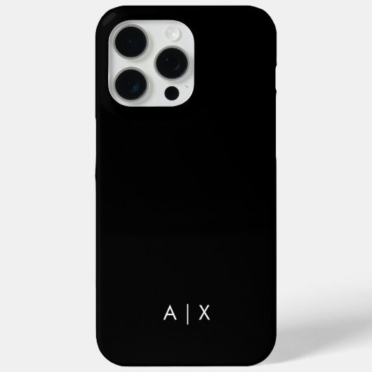 シンプルなカップル名のモノグラム Case-Mate iPhoneケース (裏面)