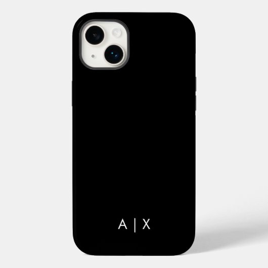 シンプルなカップル名のモノグラム Case-Mate iPhoneケース (裏面)