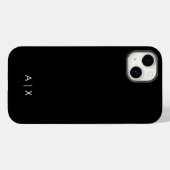 シンプルなカップル名のモノグラム Case-Mate iPhoneケース (裏面 (横))