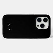 シンプルなカップル名のモノグラム Case-Mate iPhoneケース (裏面 (横))