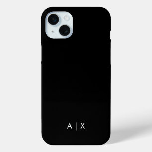シンプルなカップル名のモノグラム iPhone 15 MINIケース