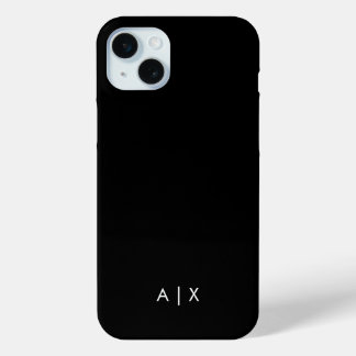 シンプルなカップル名のモノグラム iPhone 15 MINIケース