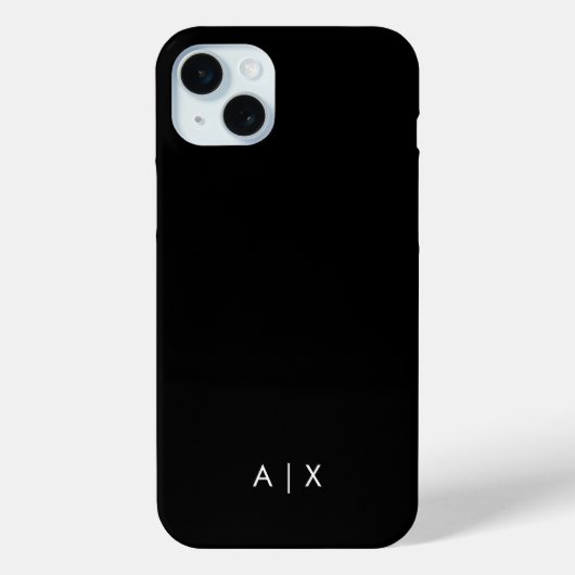 シンプルなカップル名のモノグラム Case-Mate iPhoneケース (裏面)