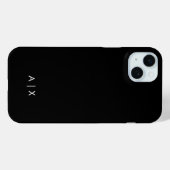 シンプルなカップル名のモノグラム Case-Mate iPhoneケース (裏面 (横))