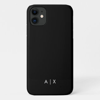 シンプルなカップル名のモノグラム iPhone 11 ケース