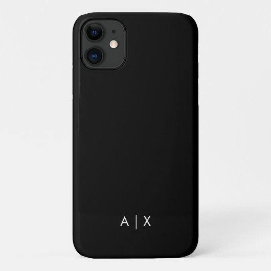 シンプルなカップル名のモノグラム Case-Mate iPhoneケース (裏面)