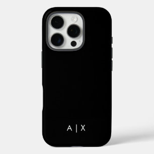 シンプルなカップル名のモノグラム iPhone 16 PROケース