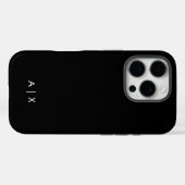 シンプルなカップル名のモノグラム Case-Mate iPhoneケース (裏面 (横))