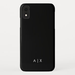 シンプルなカップル名のモノグラム iPhone XRケース