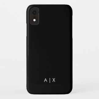 シンプルなカップル名のモノグラム iPhone XRケース