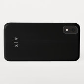 シンプルなカップル名のモノグラム Case-Mate iPhoneケース (裏面(横))