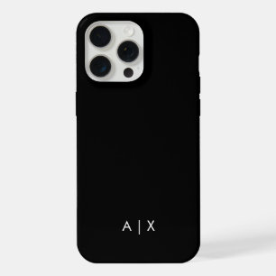 シンプルなカップル名のモノグラム iPhone 15 PRO MAXケース